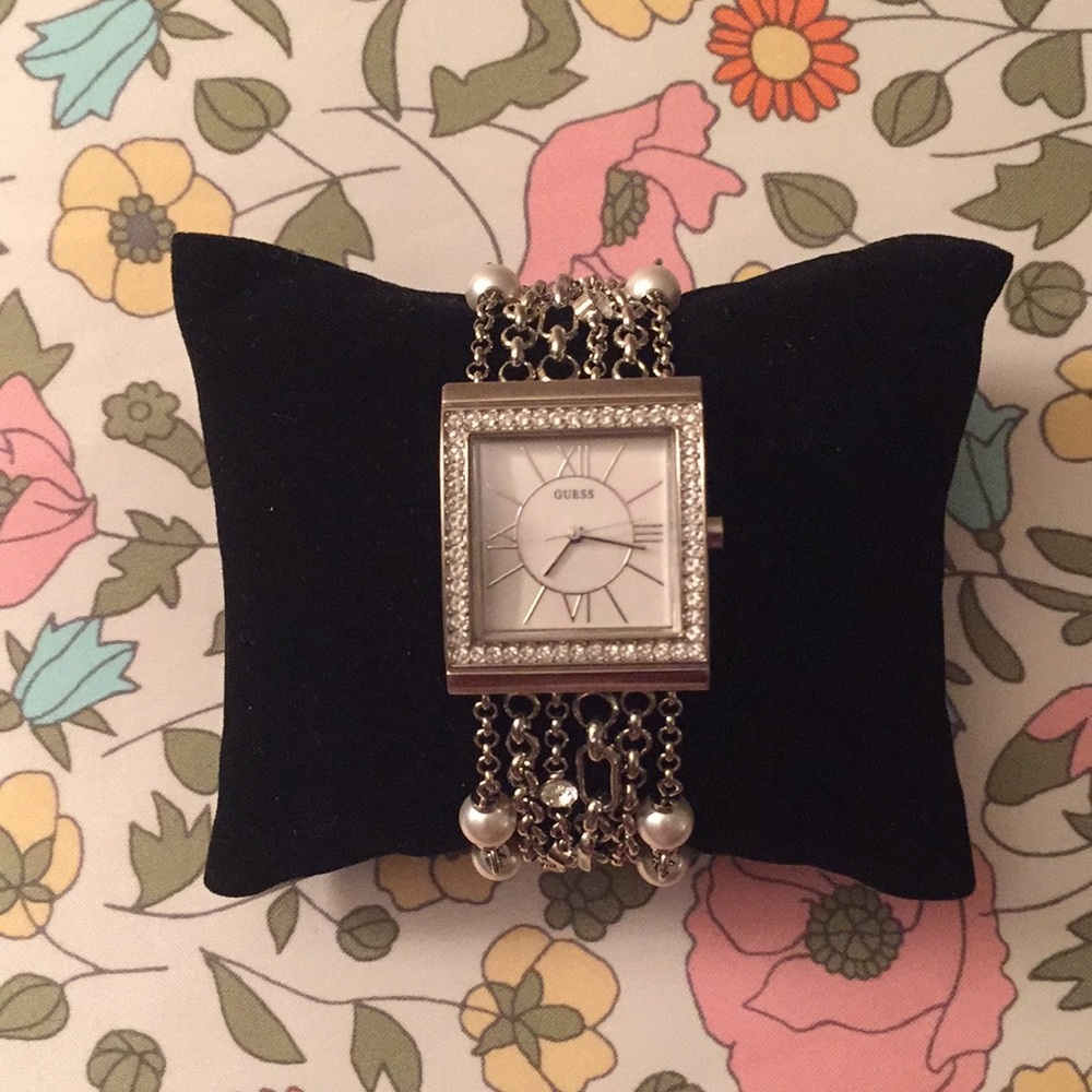 Guess watch with pearl and diamond band!